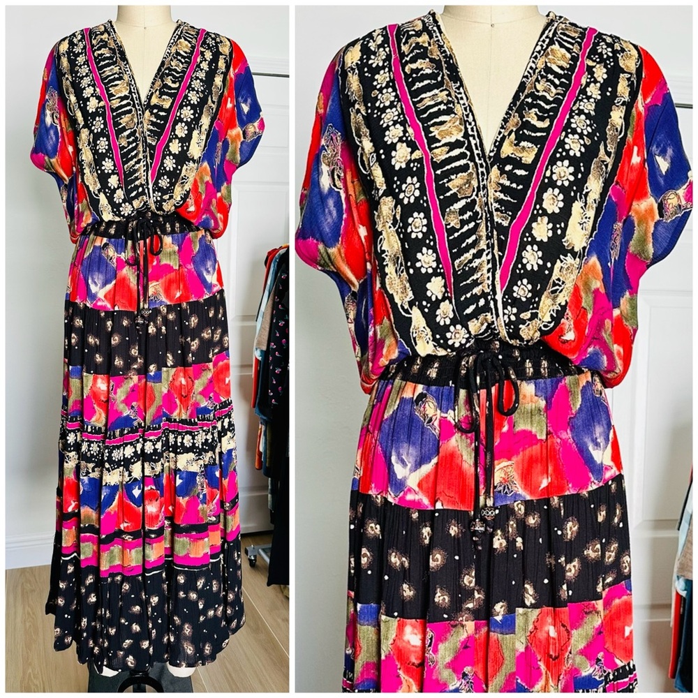 Vintage 90’s Carole Little Boho Maxi Dress